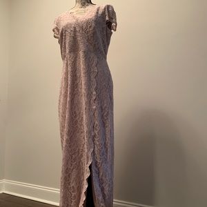 Lace Blush color evening gown